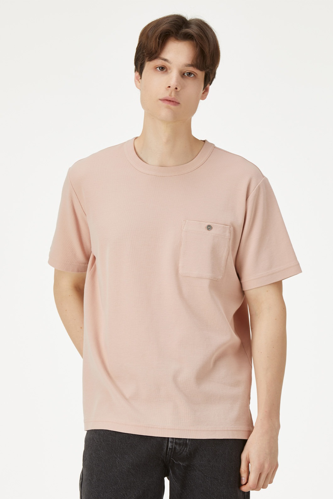 M_미니와플 루즈핏 반소매 티셔츠